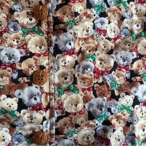 Orvis Cotton Vest with Teddy Bears in Bow Ties Graphic